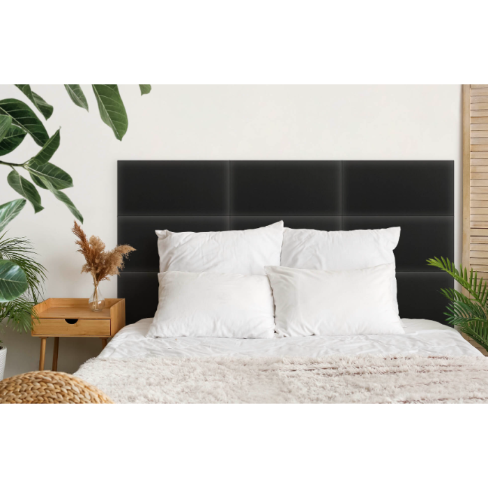 Polsterpaneel aus Kunstleder in Graphitgrau